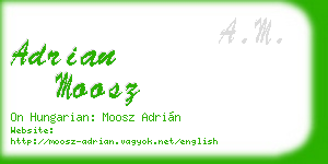 adrian moosz business card